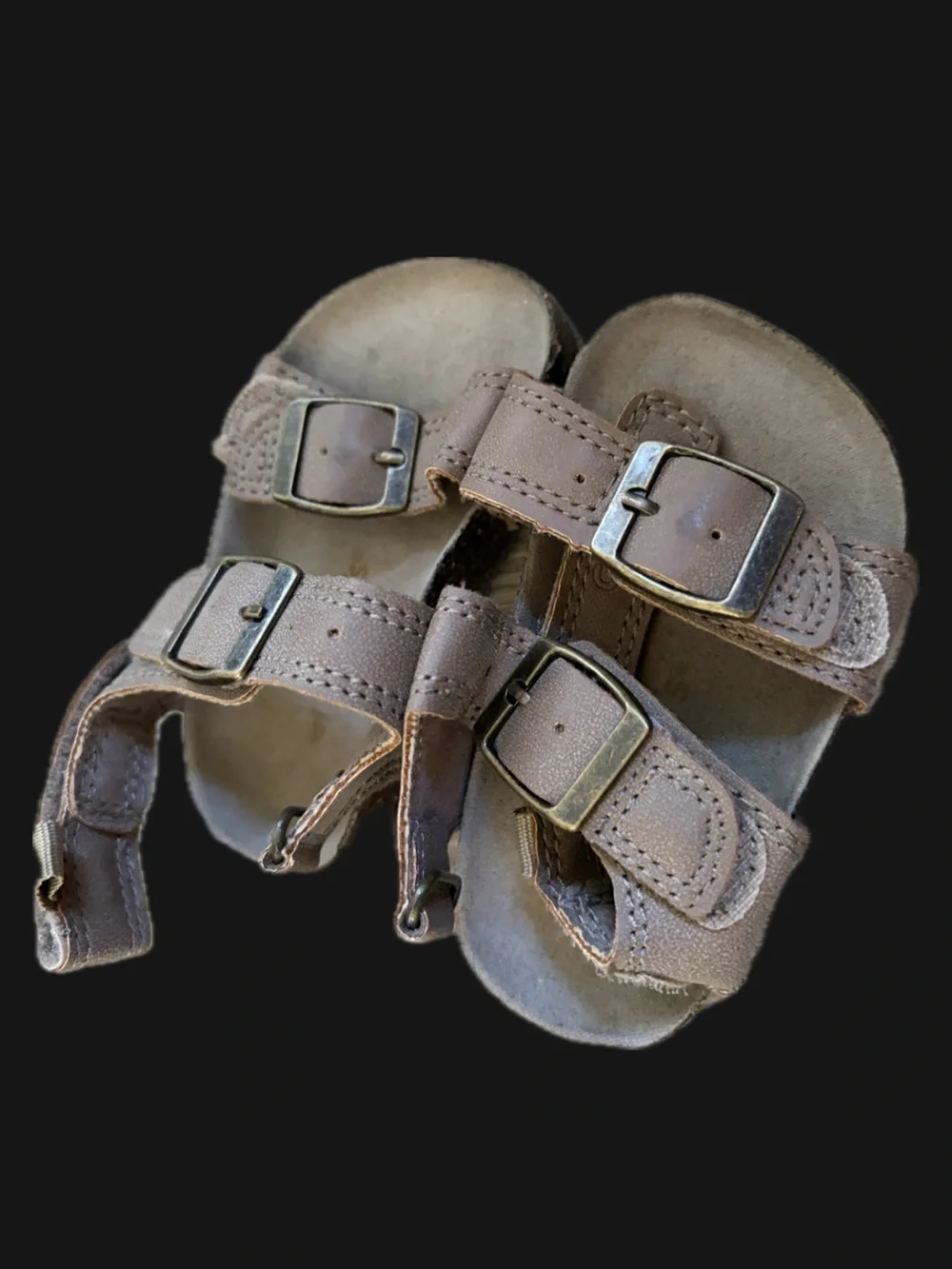Carter's Toddler Brown Double-Buckle Sandals